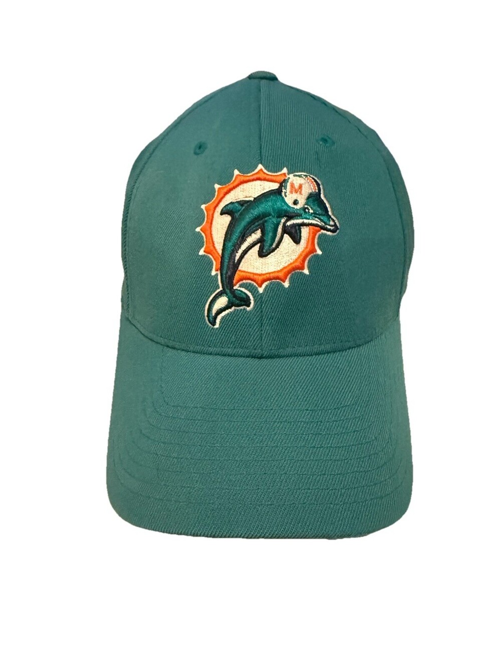 Miami Dolphins Reebok NFL Authentic Sideline Fitted Hat S/M Teal Cap Football